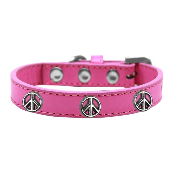 Mirage Pet Products Peace Sign Widget Dog CollarBright Pink Size 16 631-35 BPK16